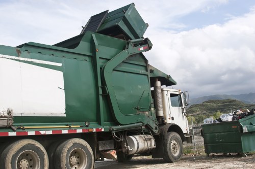 Recycling process in action in Central London's waste management