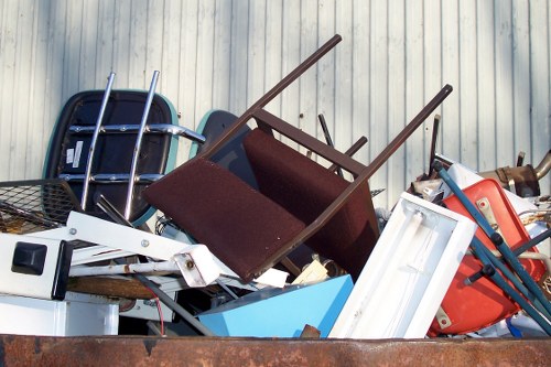 Professional team assessing garage for clearance