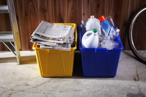 Various types of builders waste materials