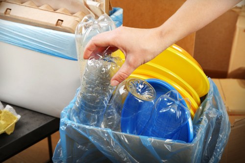 Recycling process in Central London waste facility